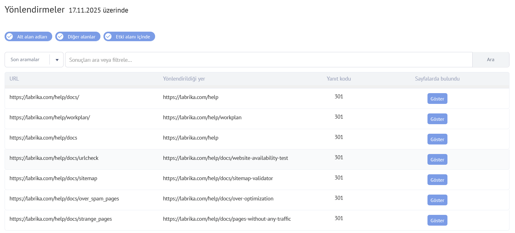 Yönlendirme Nedir? Türleri ve Labrika Panelinde Yönlendirme Sayfalarının Bulunması