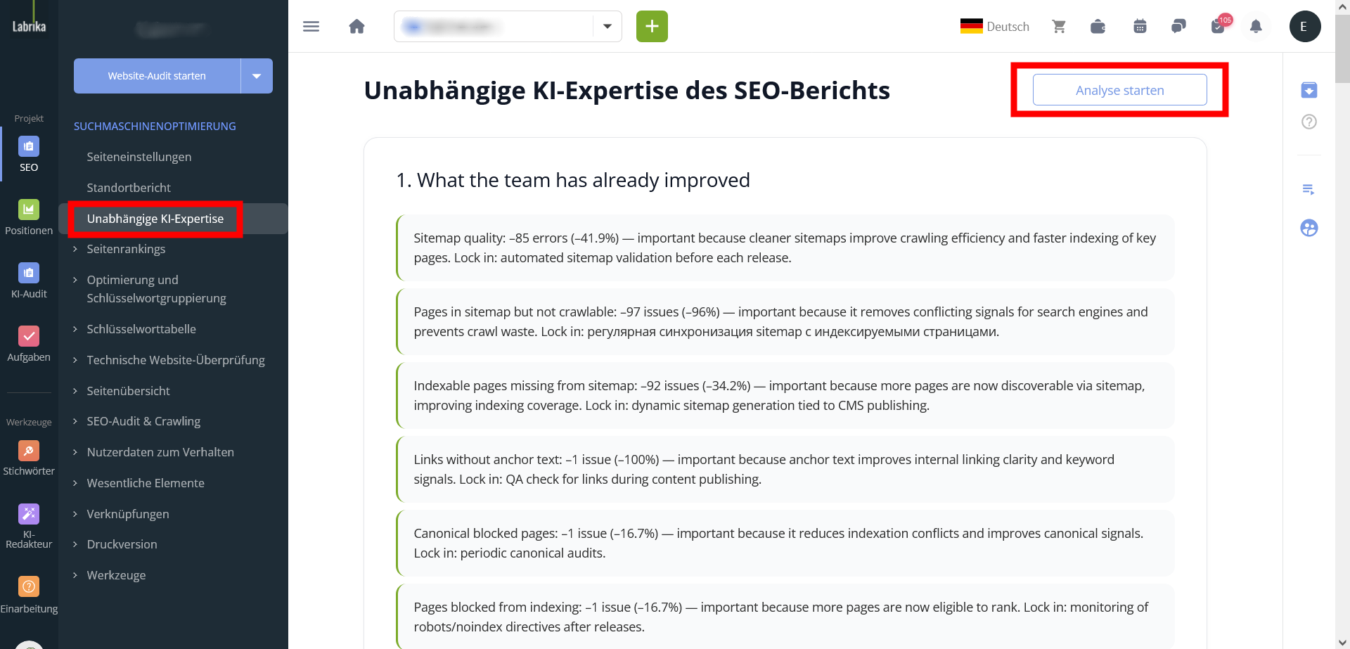 Neuer SEO-Management-Bericht: Aus Audit-Ergebnissen wird ein klarer Aktionsplan