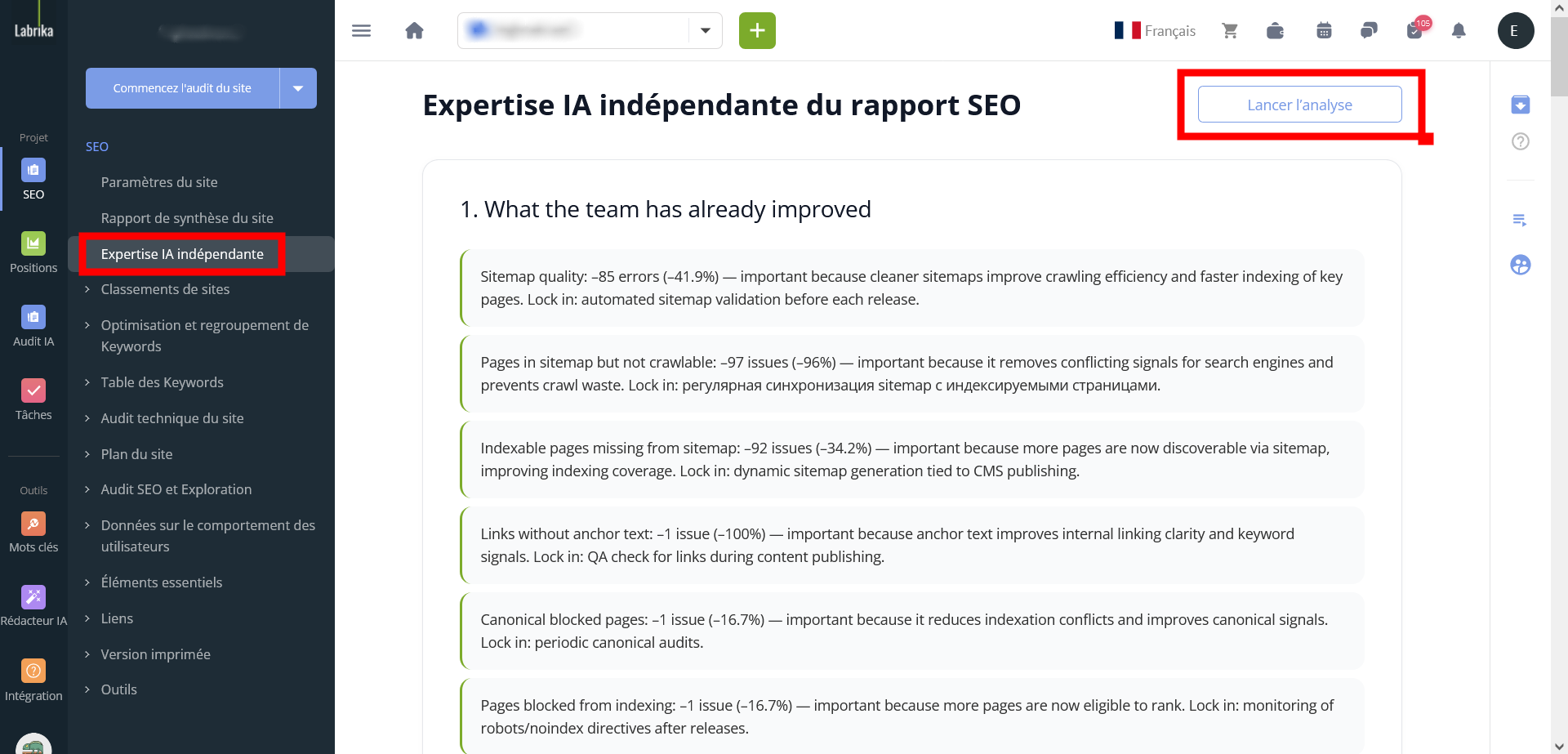 Nouveau rapport de gestion SEO: transformez votre audit en plan d'action clair