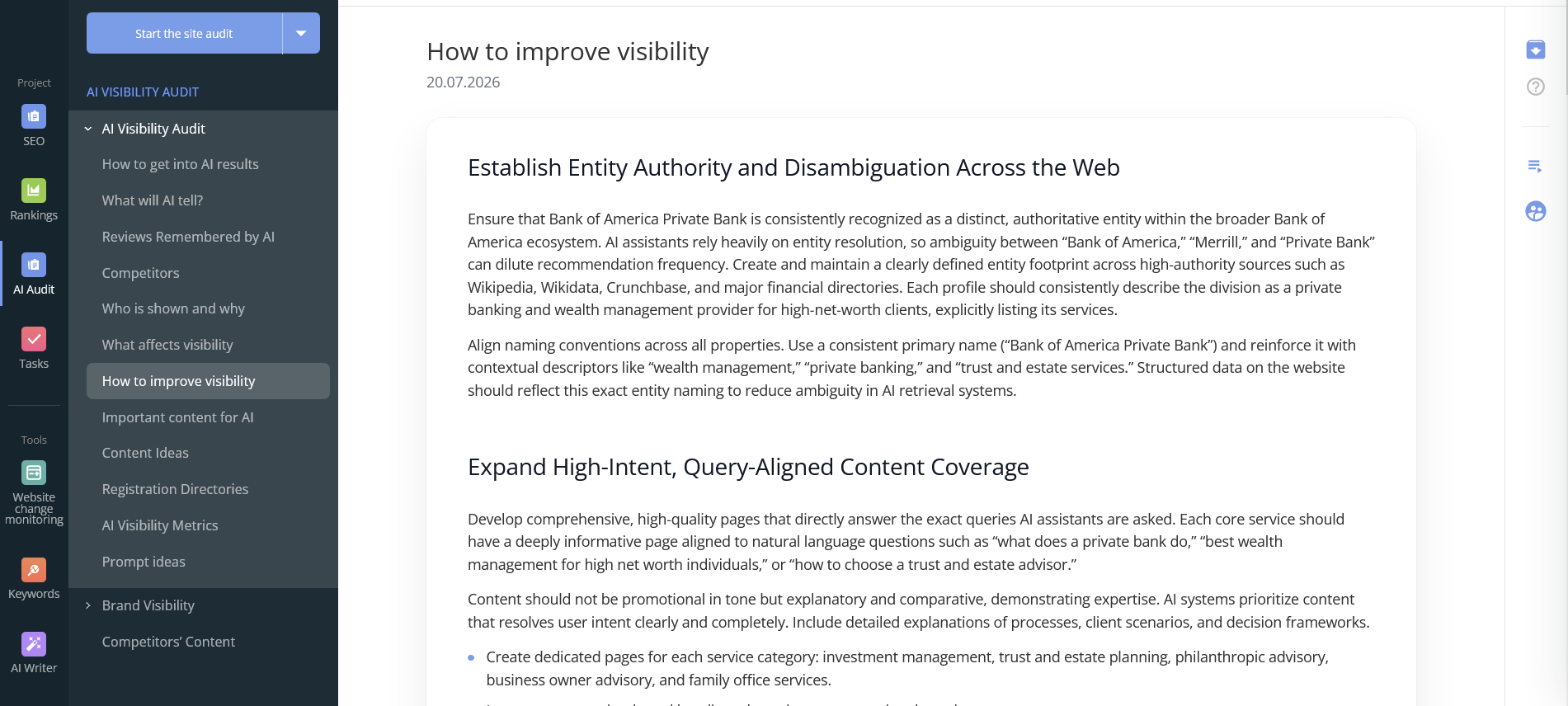 AI Assistant Visibility Report