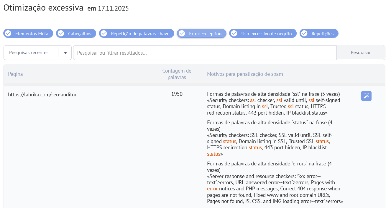 Sobre-otimização (Spam de Busca): Evitando Penalidades por Uso Excessivo de Palavras-Chave