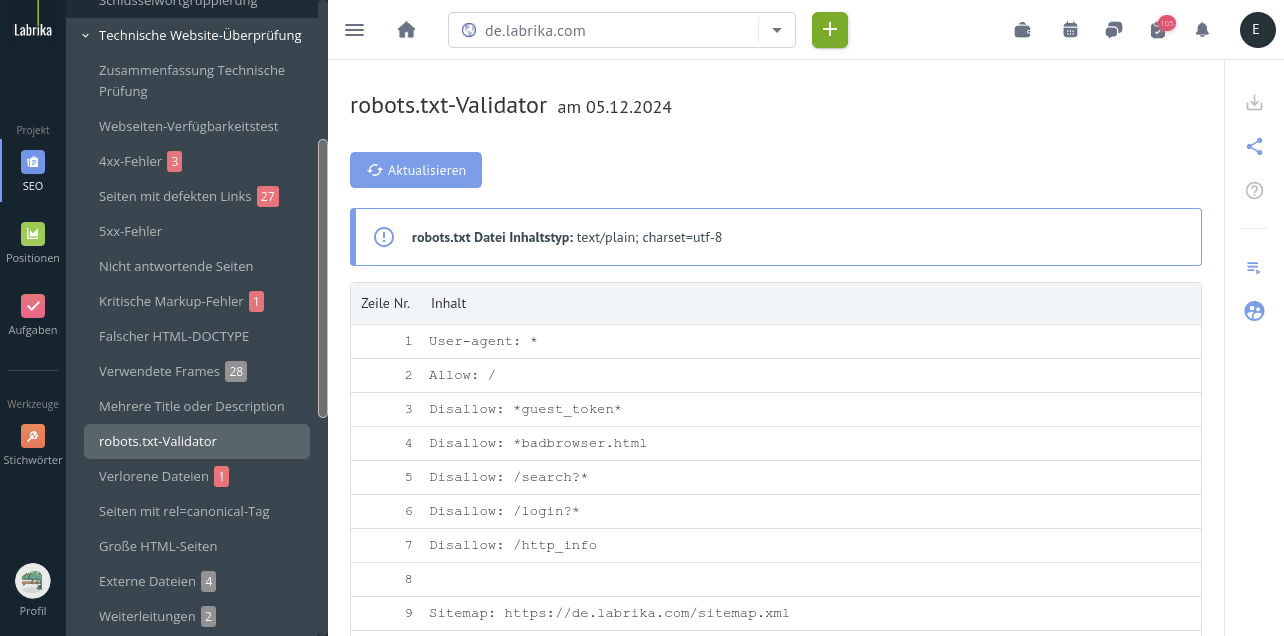 Robots.txt Validator