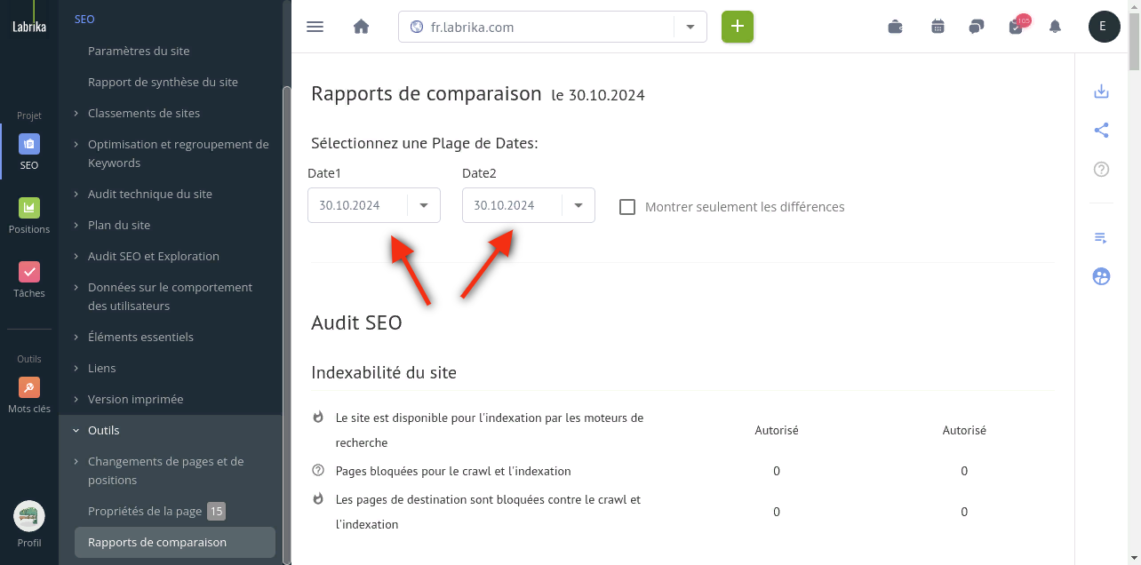 Rapports de Comparaison