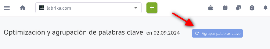 La Herramienta de Agrupación de Palabras Clave de Labrika