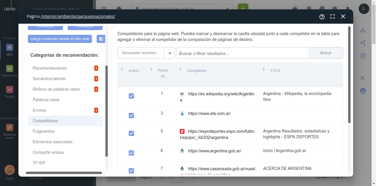 Optimización SEO de las páginas de listado de productos