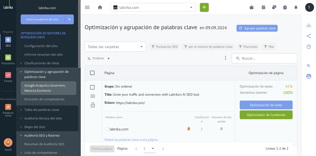 Optimización SEO de las páginas de listado de productos